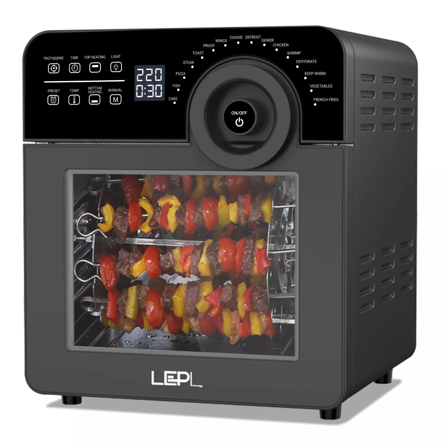 LEPL LAF526 Crispify Air Fryer Oven 14 L,1700 W, 16 Preset Programs| Roast, Dehydrate, Bake,Fry, Rotisserie, Grill, Convection | Touch, Digital display, Rapid Air Tech, Temp &Timer Control,1 Year Warranty