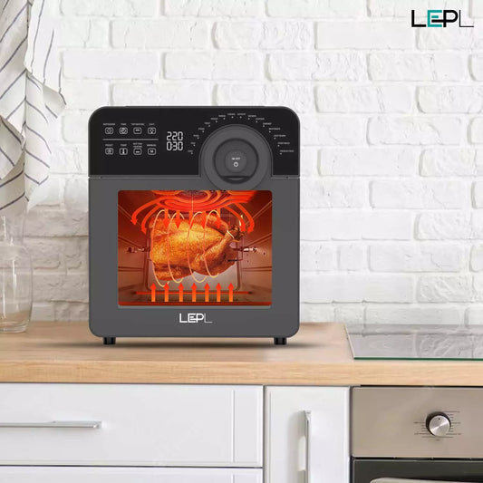 LEPL LAF526 Crispify Air Fryer Oven 14 L,1700 W, 16 Preset Programs| Roast, Dehydrate, Bake,Fry, Rotisserie, Grill, Convection | Touch, Digital display, Rapid Air Tech, Temp &Timer Control,1 Year Warranty