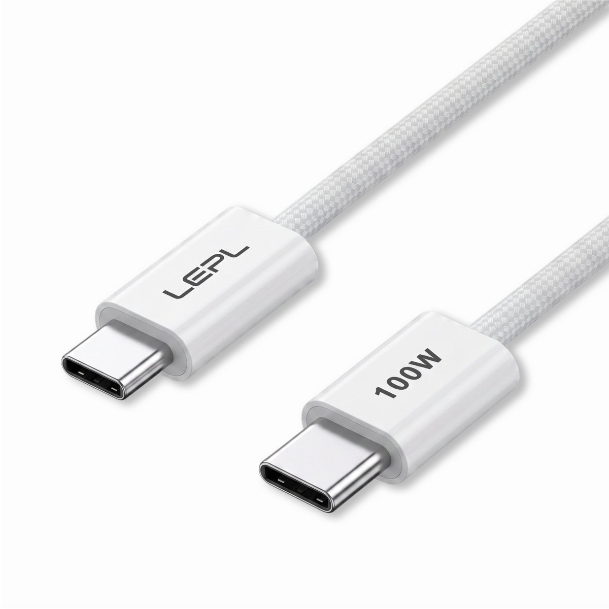 LEPL Prime CC10 100W USB Type-C to Type-C Charging Data Cable, 1 Meter, White