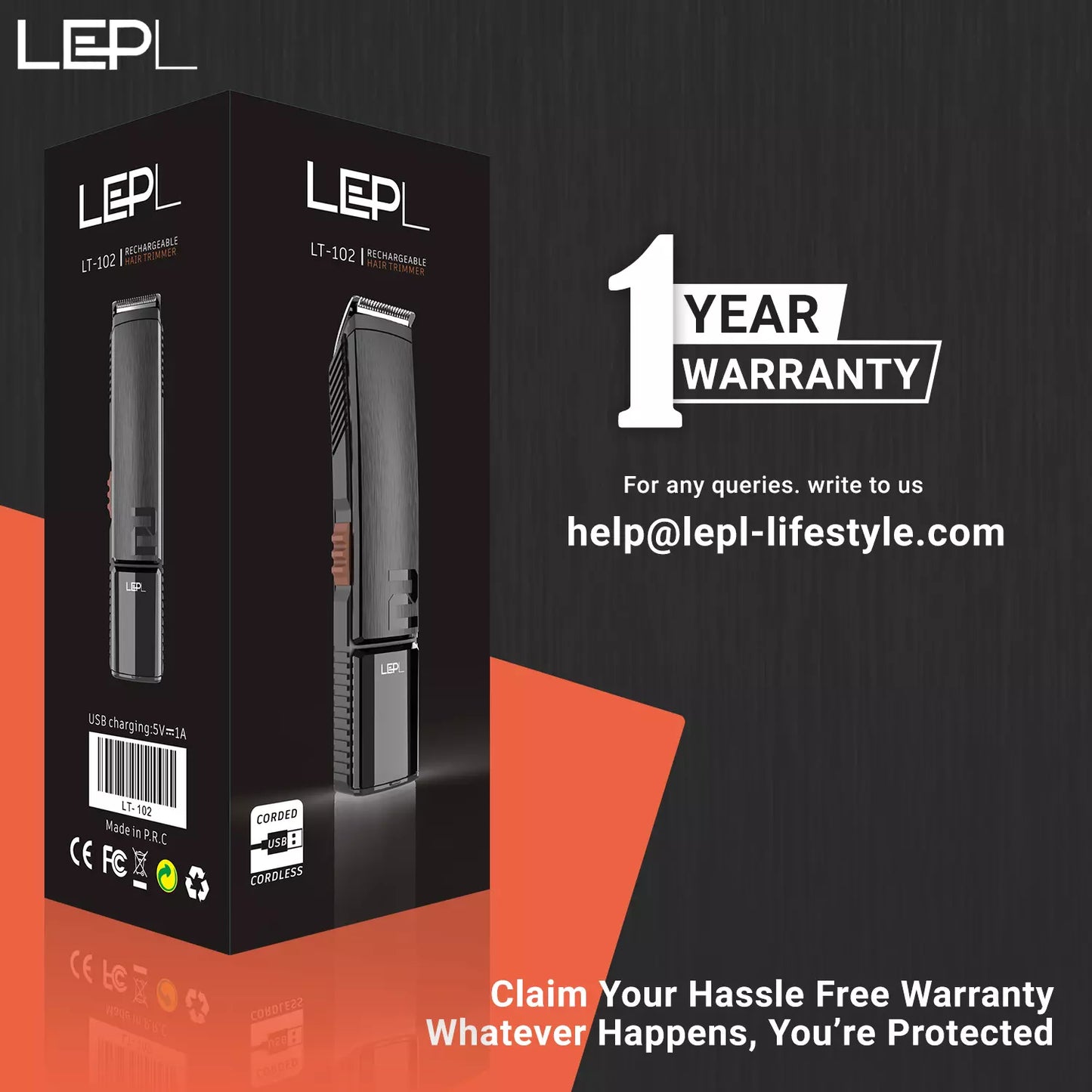 LEPL LT-102 Hair Trimmer For Men