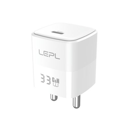 LEPL GaN Pro 33WC 33W USB Type-C PD Wall Charger, White