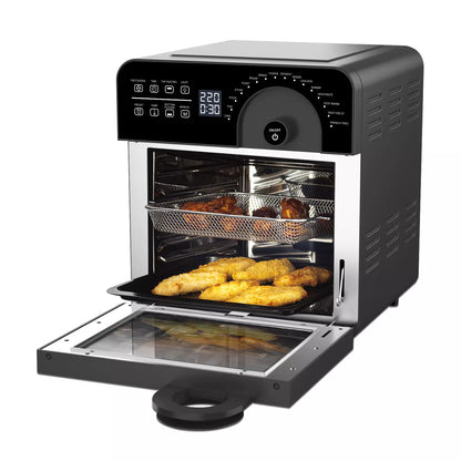 LEPL LAF526 Crispify Air Fryer Oven 14 L,1700 W, 16 Preset Programs| Roast, Dehydrate, Bake,Fry, Rotisserie, Grill, Convection | Touch, Digital display, Rapid Air Tech, Temp &Timer Control,1 Year Warranty