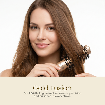 LEPL GoldFusion 25mm Professional Round Hair Brush, Blush Gold