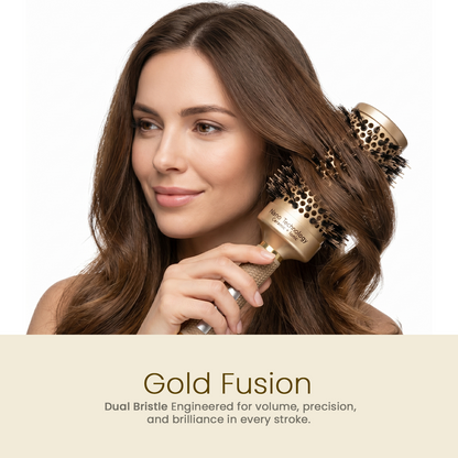 LEPL GoldFusion 53mm Professional Round Hair Brush, Blush Gold