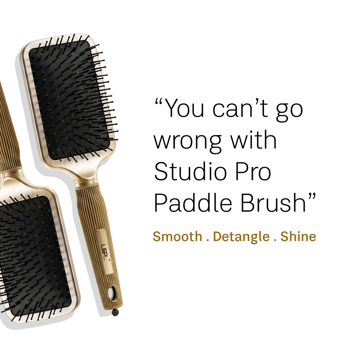 LEPL Studio Pro Paddle Hair Brush, Blush Gold
