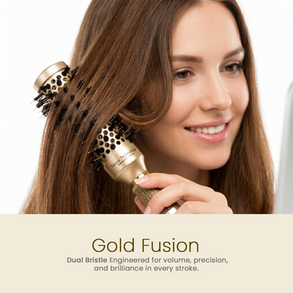 LEPL GoldFusion 32mm Professional Round Hair Brush, Blush Gold