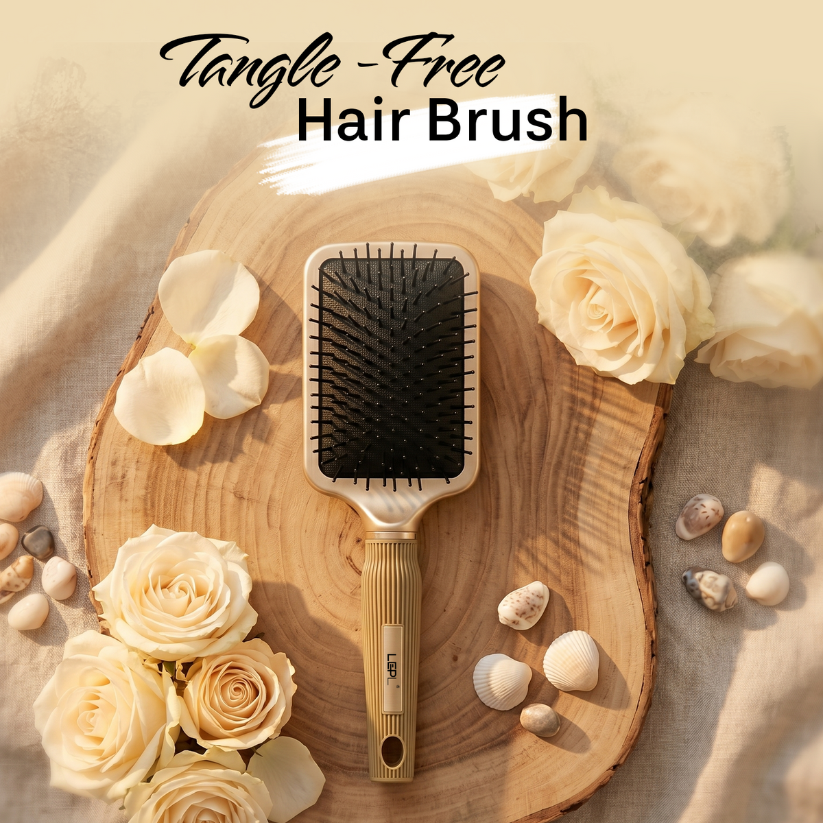 LEPL Studio Pro Paddle Hair Brush, Blush Gold