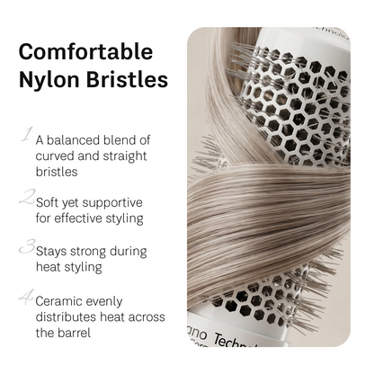 LEPL Ionic BlueWave Professional Round Hair Brush, 32mm, Blue & White