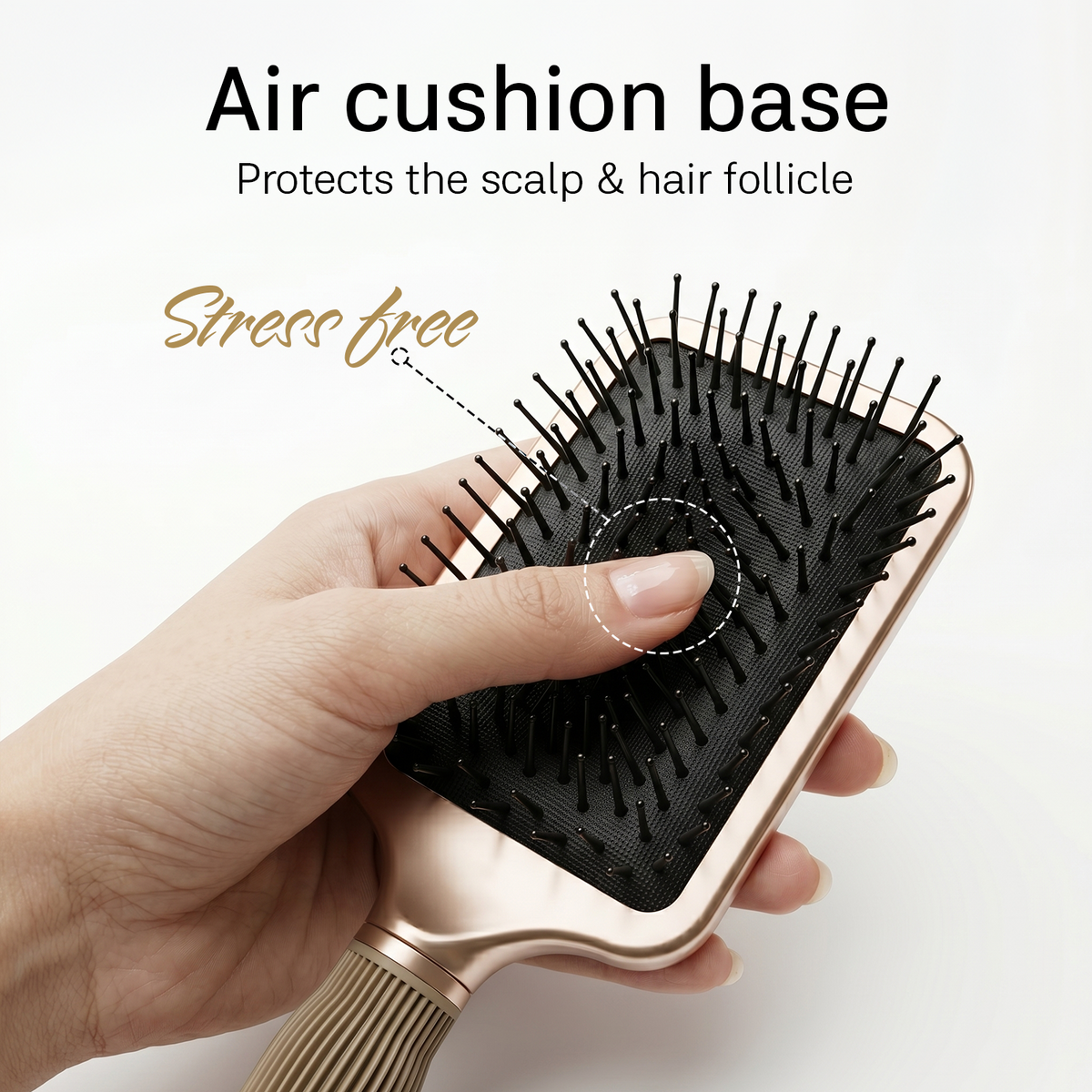 LEPL Studio Pro Paddle Hair Brush, Blush Gold