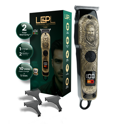 LEPL A-303 Professional Hair Trimmer with 2 Years Warranty, Gold