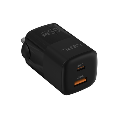 LEPL GaN Pro 65WAC 65W GaN Wall Charger, Black