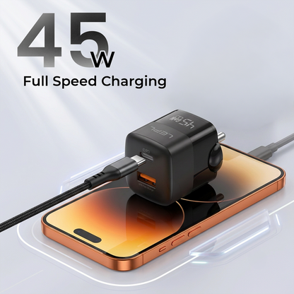 LEPL GaN Pro 45WAC 45W GaN Wall Charger, Black