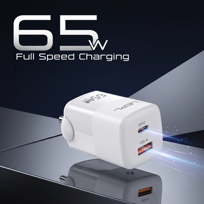 LEPL GaN Pro 65WAC 65W GaN Wall Charger, White