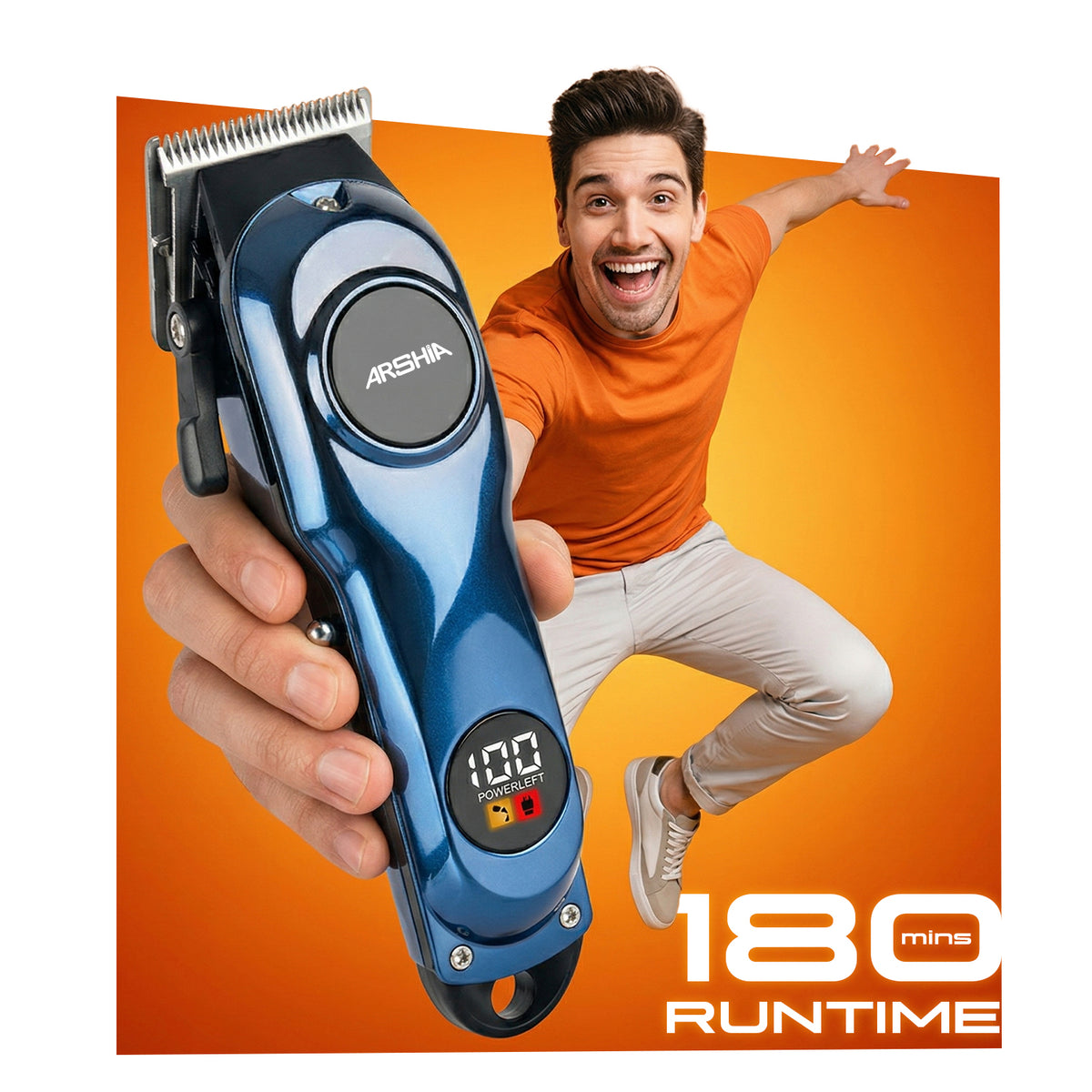 LEPL A-204 Professional Hair Clipper with 2 Years Warranty, Blue