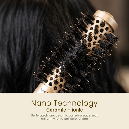 LEPL GoldFusion 19mm Professional Round Hair Brush, Blush Gold