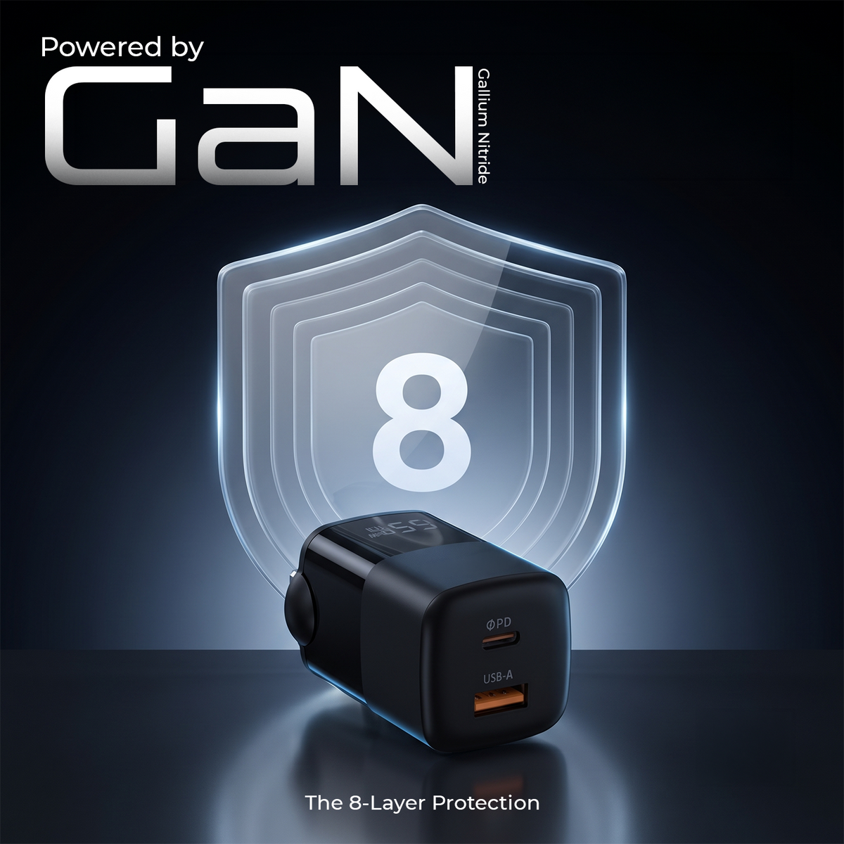 LEPL GaN Pro 65WAC 65W GaN Wall Charger, Black