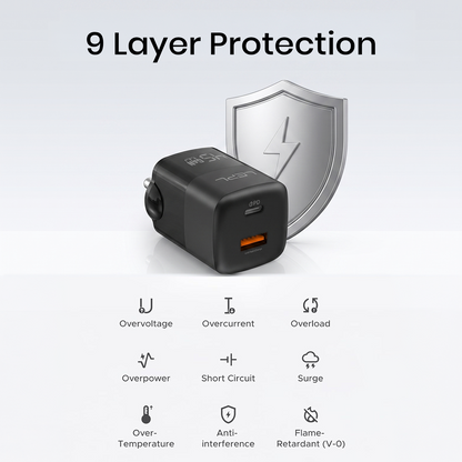LEPL GaN Pro 45WAC 45W GaN Wall Charger, Black