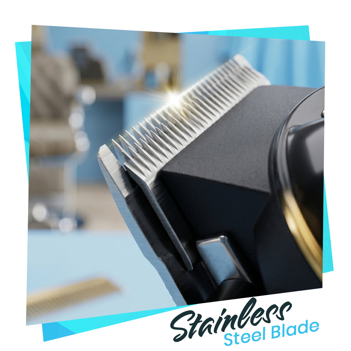 LEPL A-203 Professional Hair Clipper with 2 Years Warranty, Gold & Black