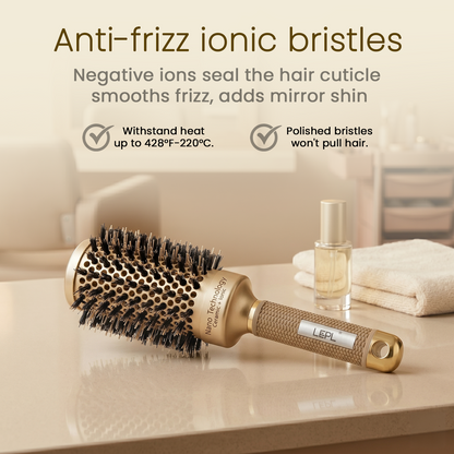 LEPL GoldFusion 45mm Professional Round Hair Brush, Blush Gold