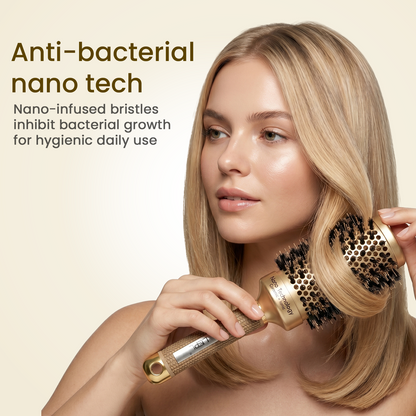 LEPL GoldFusion 45mm Professional Round Hair Brush, Blush Gold