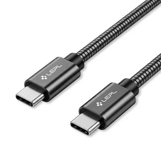 LEPL Shield CC12 60W USB Type-C to Type-C Charging Data Cable, 1.2 Meter, Black