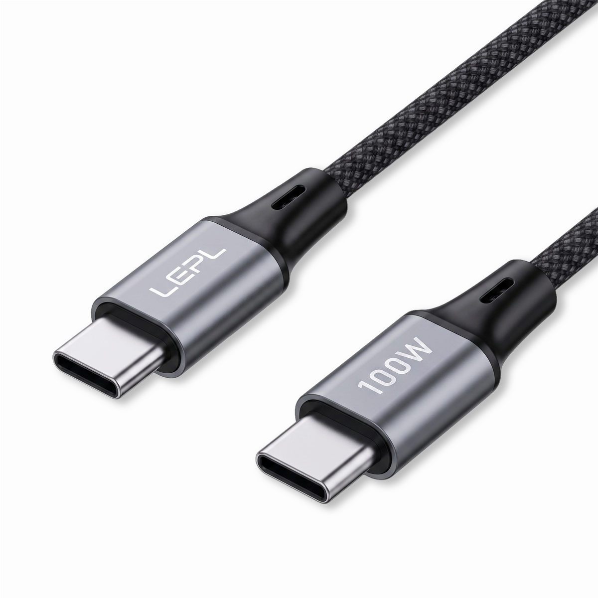LEPL Prime Plus CC12 100W USB Type-C to Type-C Charging Data Cable, 1.2 Meter, Black