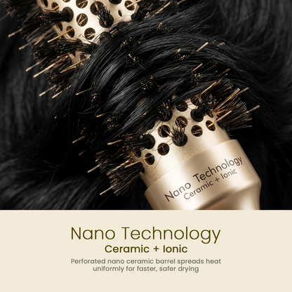 LEPL GoldFusion 32mm Professional Round Hair Brush, Blush Gold