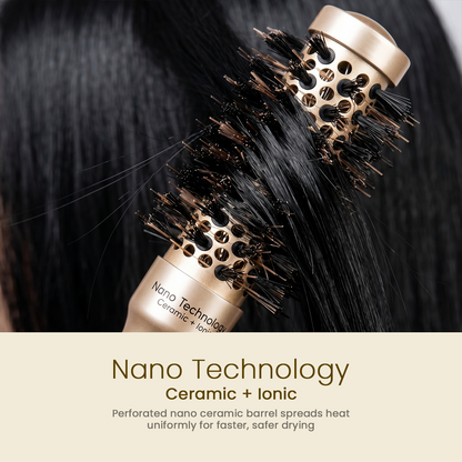 LEPL GoldFusion 25mm Professional Round Hair Brush, Blush Gold