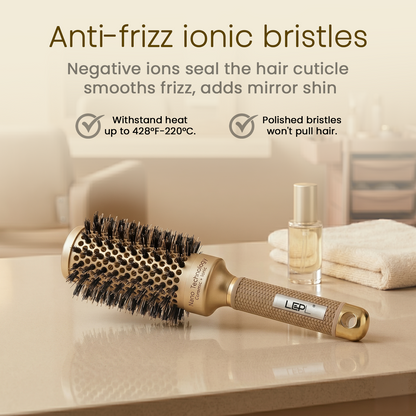 LEPL GoldFusion 32mm Professional Round Hair Brush, Blush Gold