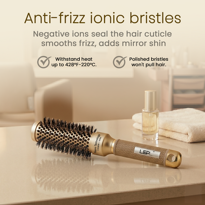 LEPL GoldFusion 25mm Professional Round Hair Brush, Blush Gold