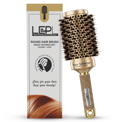 LEPL GoldFusion 53mm Professional Round Hair Brush, Blush Gold
