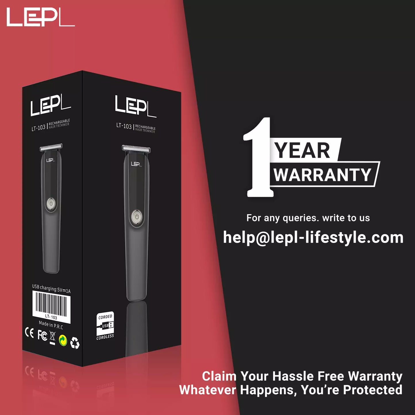 LEPL LT-103 Hair Trimmer For Men