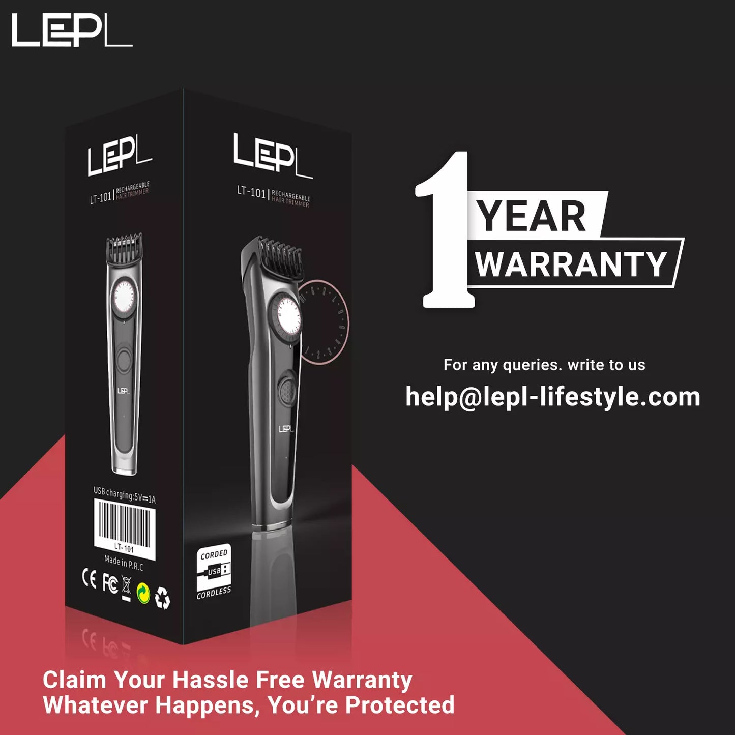 LEPL LT-101 Hair Trimmer For Men